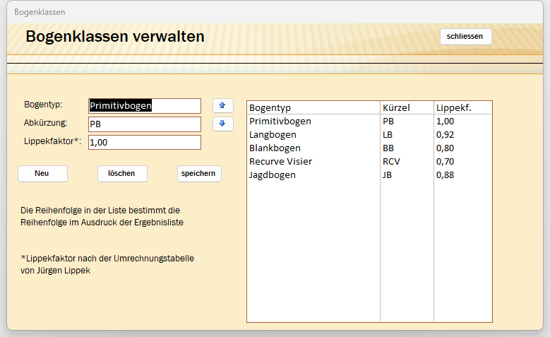 Bogenklassen anlegen